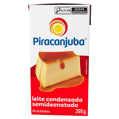 Leite Condensado Semidesnatado Piracanjuba Caixa 395g
