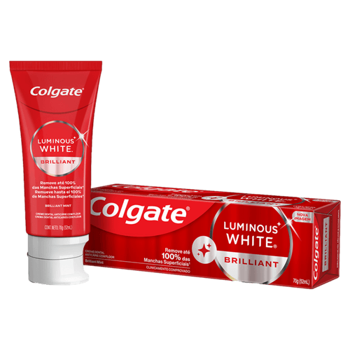 Creme Dental Brilliant Mint Colgate Luminous White Caixa 70g