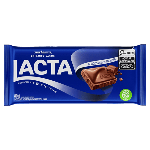 Chocolate ao Leite Lacta Pacote 80g