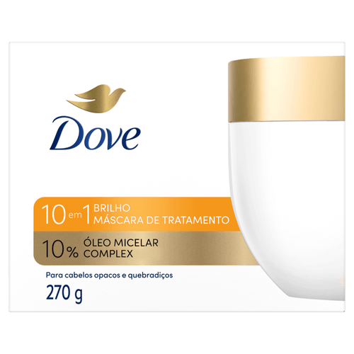 Máscara de Tratamento Dove Brilho Caixa 270g