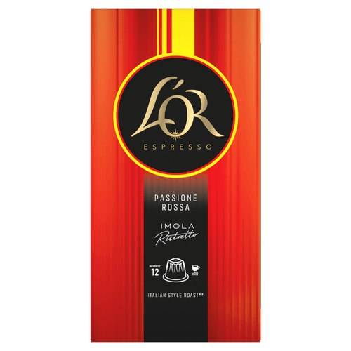 Café em Cápsula Torrado e Moído Ristretto Espresso Imola L'or Passione Rossa Caixa 52g 10 Unidades