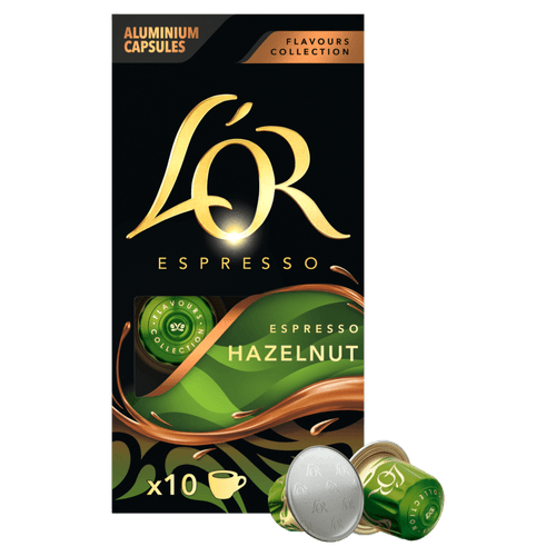 Café em Cápsula Torrado e Moído Espresso Avelã L'or Flavours Collection Caixa 52g 10 Unidades