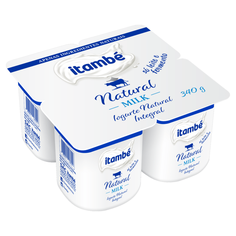 Iogurte Natural Integral Milk Itambé Bandeja 340g