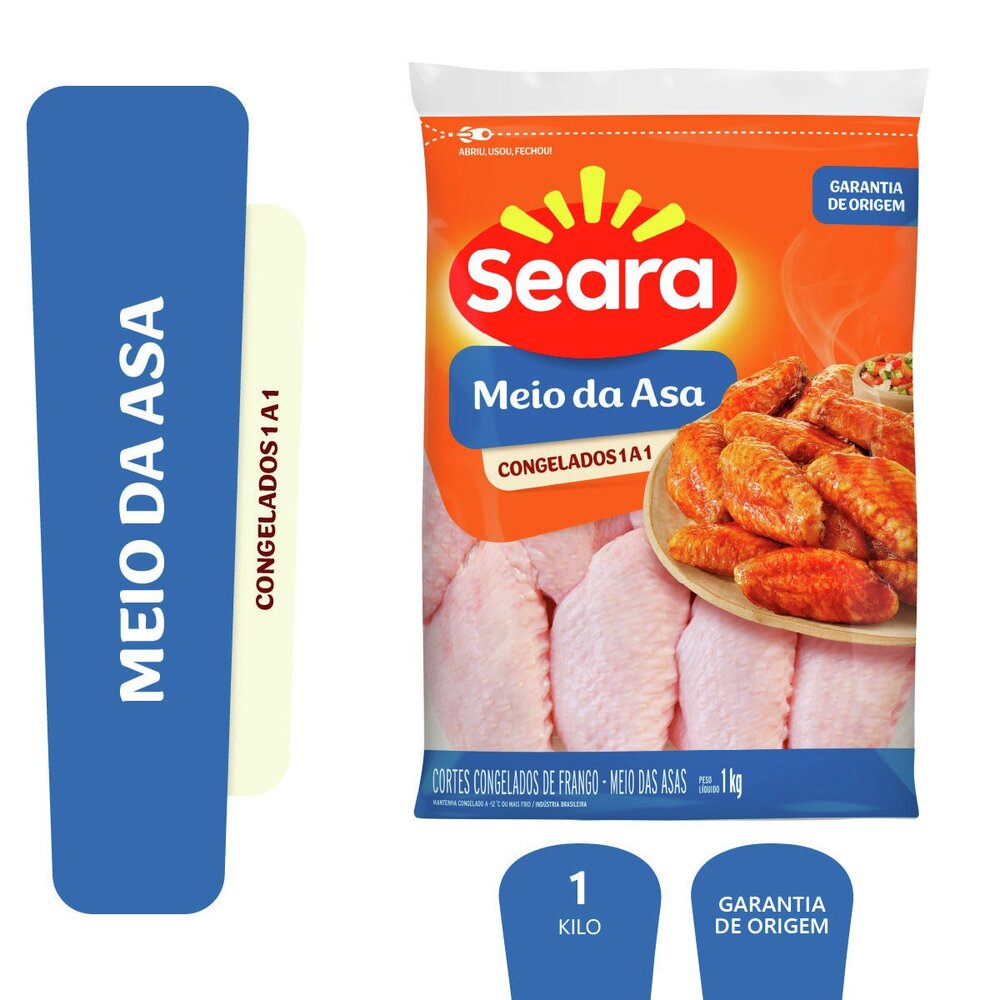 Meio da asa Seara iqf 1kg