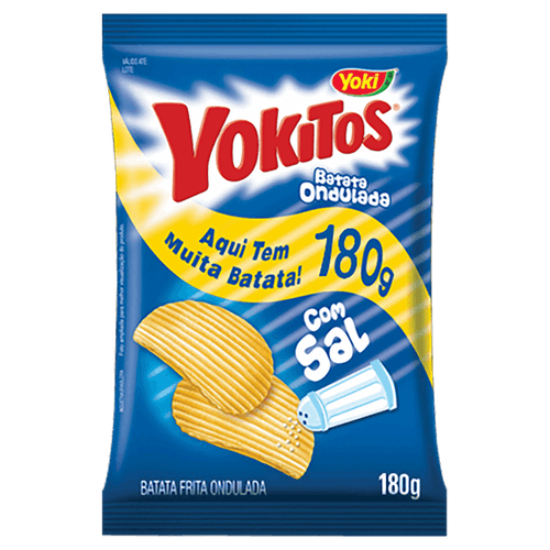 Batata Frita Ondulada com Sal Yoki Yokitos Pacote  180g