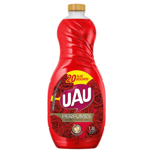 Limpador Perfumado Flores Vermelhas Uau Perfumes Frasco 1,8l Grátis 20% de Desconto
