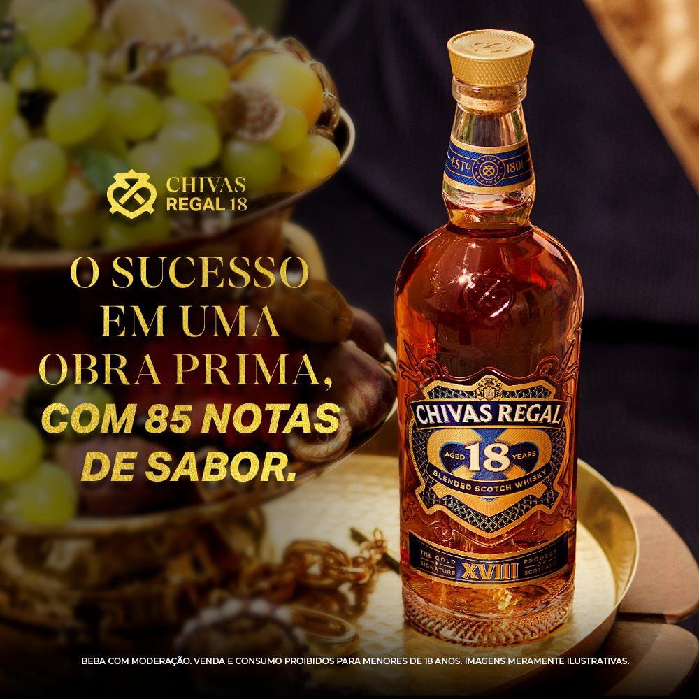 Whisky Chivas Regal 18 anos Escocês - 750 ml