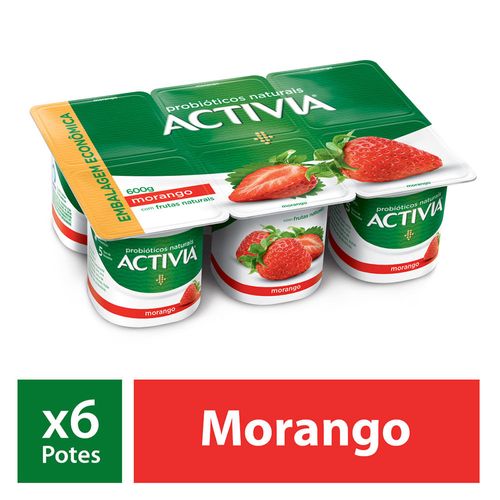 Leite Fermentado Activia  Morango 600g