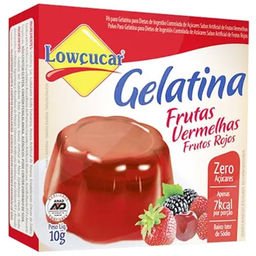 Gelatina em Pó Lowçúcar Frutas Vermelhas 10g