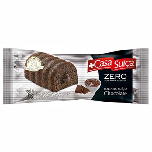 Bolinho Casa Suiça Zero Açúcar Chocolate 35g