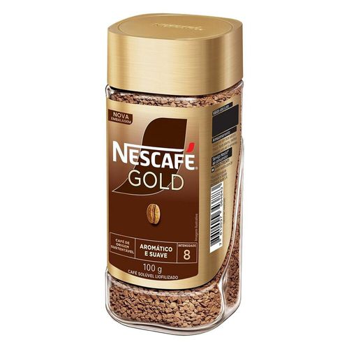 Café solúvel Nescafé Gold Vidro Liofilizado 100g intensidade 8