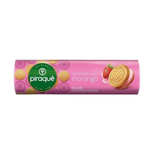 Biscoito Recheio Morango Piraquê 160g