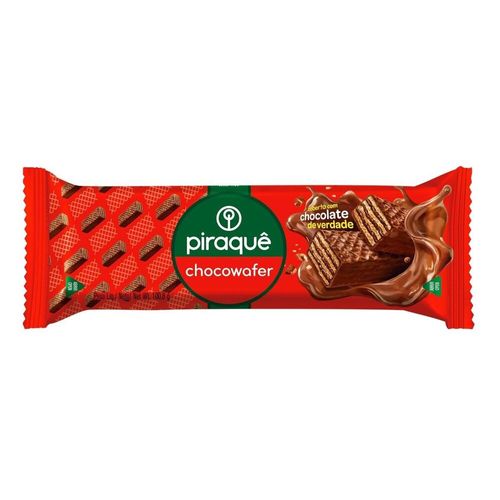 Wafer Recheio e Cobertura Chocolate Piraquê Chocowafer 100,8g