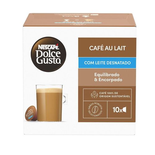 Café em Cápsula NESCAFÉ DOLCE GUSTO Cafe Au Lait Desnatado 10 Cápsulas 100g