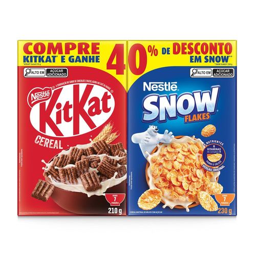 Cereal Matinal KitKat 210g + Snow Flakes 230g