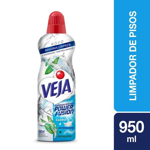 Veja Limpeza Pesada Power Fusion com Cloro Desinfetante e Limpador  950mL