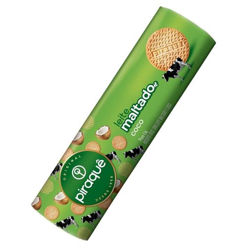 Biscoito Leite Maltado e Coco Piraquê 132g