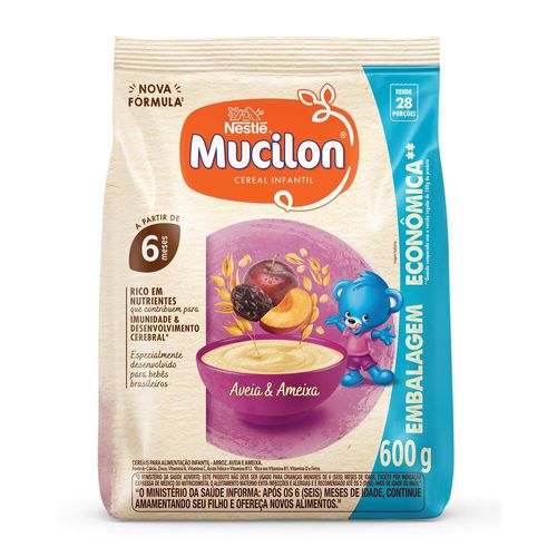 Cereal Infantil Mucilon Aveia e Ameixa 600g