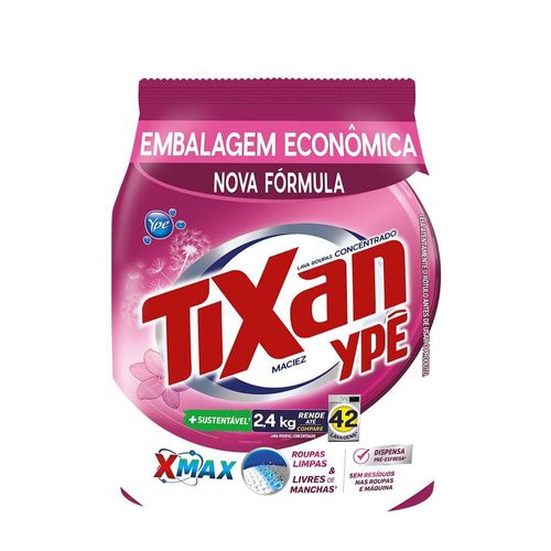 Sabão em Pó Tixan Ypê Maciez Sachê 2,4Kg