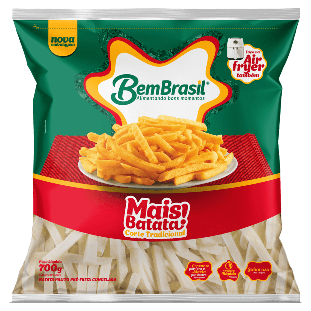 Batata Pré-Frita Palito Congelada Bem Brasil Mais Batata! Pacote 700g