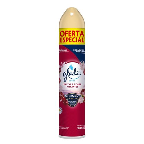 Desodorizador Glade Aerossol Frutas e Flores Vibrantes 360ml Oferta Especial