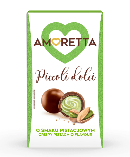 CHOCOLATE POLONES MIESZKO 155G AMORETTA PICCOLI DOLCI- PISTACHIO