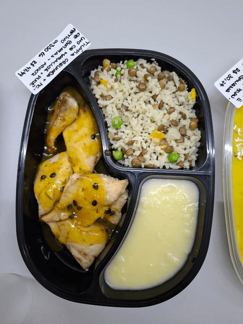 IND TILAPIA GRELHADA COM MOLHO DE MARACUJA, PURE DE BATATA E ARROZ FESTIVO SUPERNOSSO 350G