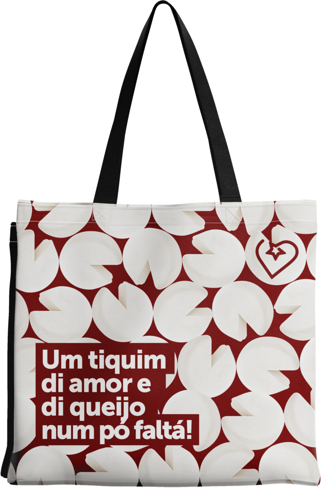 SACOLA RETORNAVEL SUPERNOSSO MEDIA UN  - UM TIQUIM DI AMOR E DI QUEIJO NUM PO FALTA!