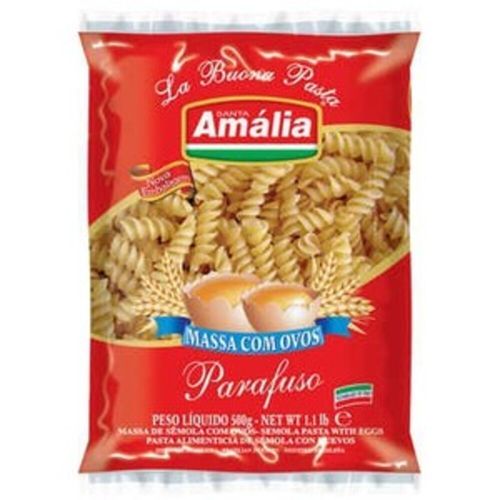 Macarrão com Ovos e Vegetais Santa Amália Parafuso Pacote 500 g