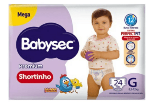 FD BABYSEC MEGA SHORTINHO PREMIUN GDE 24UND