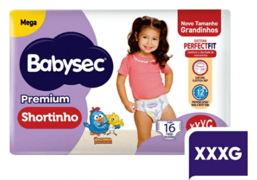 FD BABYSEC MEGA SHORTINHO PREMIUN XXXG 16UND