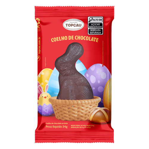 COELHO PASC TOP CAU 34G CHOC AO LEITE
