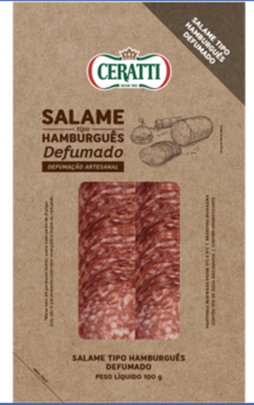 SALAME HAMBURGUES CERATTI 100G- FATIADO DEFUMADO