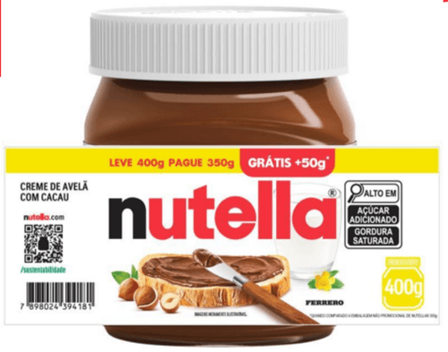 CR AVELA NUTELLA 400G-PT GTS 50G