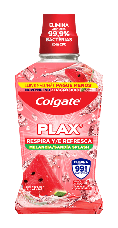 ENXAGUANTE BUCAL COLGATEPLAX ZERO ALCOOL 250ML-FR MELANCIA