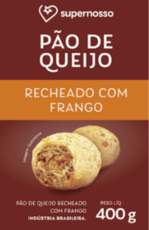 PAO QUEIJO RECHEADO SUPERNOSSO FRANGO 400G