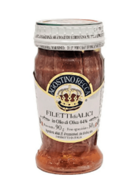 FILE DE ANCHOVA ITALIANA AGOSTINO RECCA 90G-VD COM AZEITE DE OLIVA