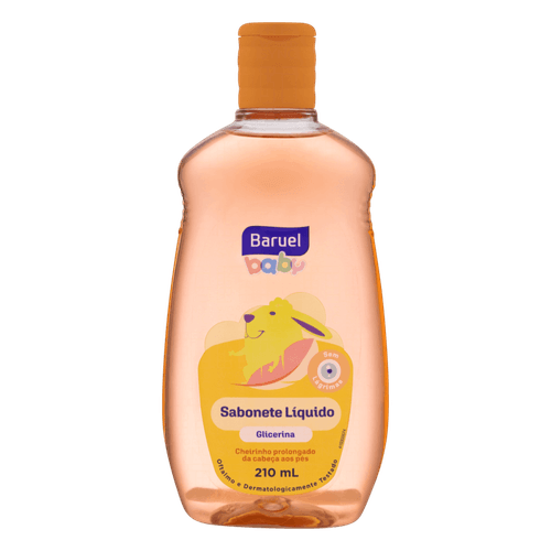 Sabonete Bebê  Líquido de Glicerina da Cabeça aos Pés Baruel Baby Frasco 210ml