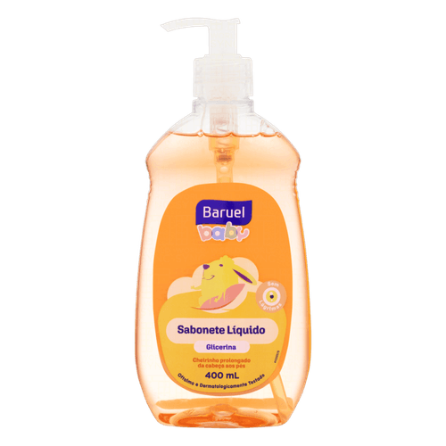 Sabonete Bebê Líquido com Glicerina da Cabeça aos Pés Baruel Baby Frasco 400ml