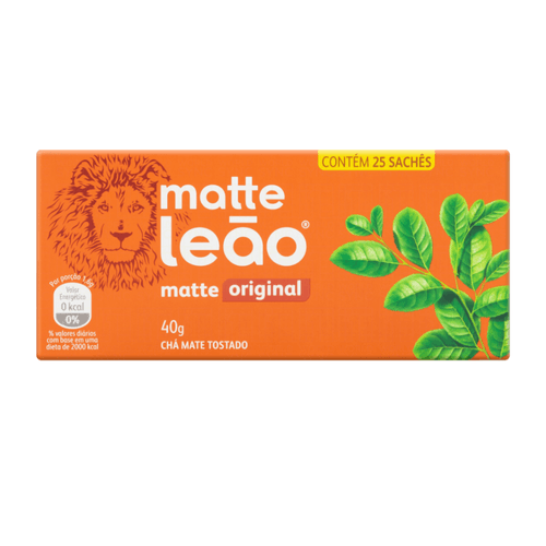 Chá Mate Tostado Original Matte Leão Caixa 40g 25 Unidades