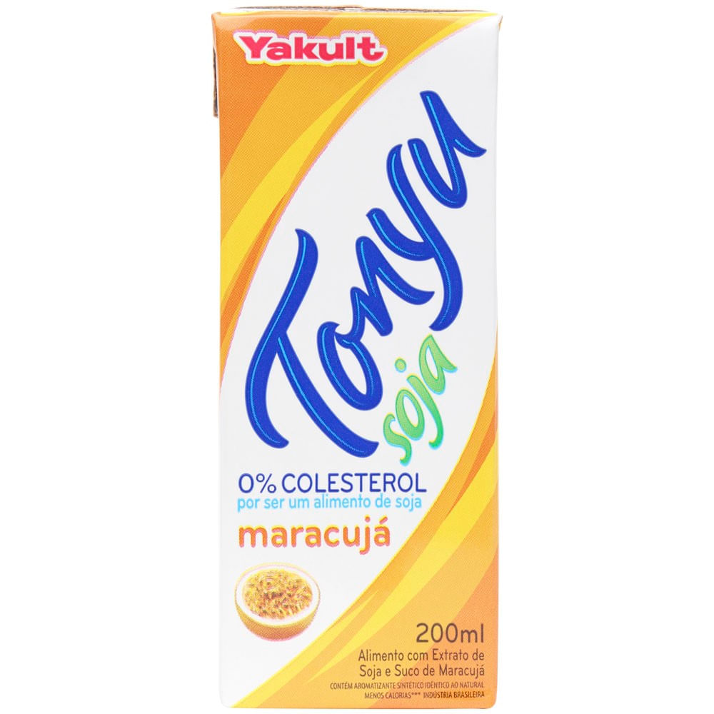 Bebida à Base de Extrato de Soja e Suco de Maracujá Yakult Tonyu Caixa ...