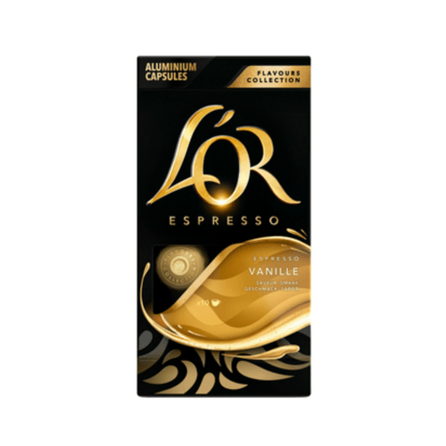 Café em Cápsula Torrado e Moído Espresso Baunilha L'or Flavours Collection Caixa 52g 10 Unidades