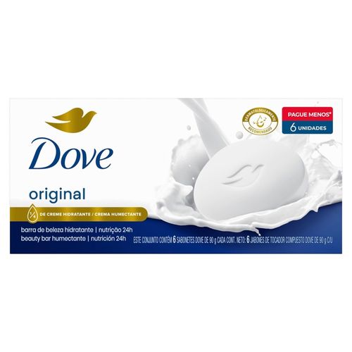 Sabonete em Barra Dove Original 90 g 6 UN