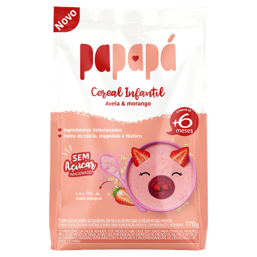 CEREAL INFANTIL PAPAPA AVEIA MORANGO E BETERRABA 170G