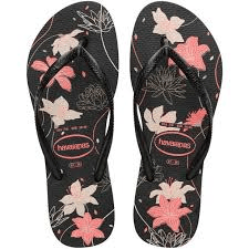 SAND HAVAIANAS SLIM ORGANIC 1PR -PRETO/CINZA DARK/ROSA BEBE 35/36
