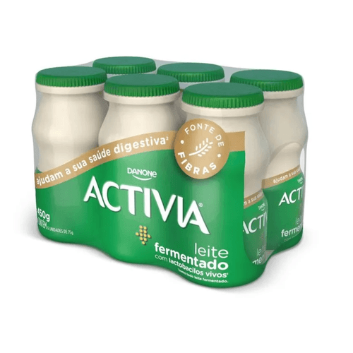 Leite Fermentado de Baunilha Activia com 6  unidades 450g