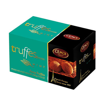 Trufa Francesa Cémoi de Chocolate e Menta Box 200 g
