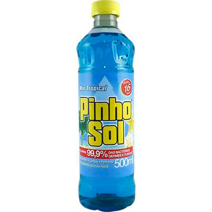 Desinfetante para Uso Geral Perfumado Mar Tropical Pinho Sol Frasco 500ml