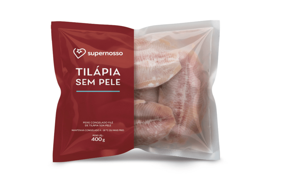 FILE DE TILAPIA SUPERNOSSO 400G-PC SEM PELE CONGELADO