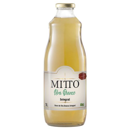 Suco Integral Uva Branco Mitto Premium Garrafa 1l